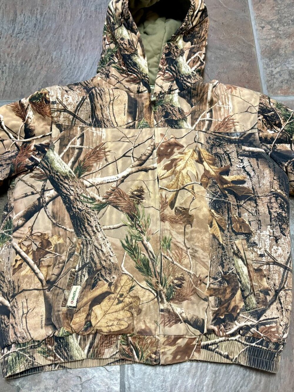 ~~Gander Mountain Camo HOODED Jacket Quilt Lined Cold Weather youth 2XL..EUC!!!